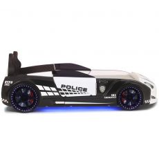 Дитяче ліжко машина GTR Police 190х90 см з підсвіткою, музикою, шкіряний салон, пультом